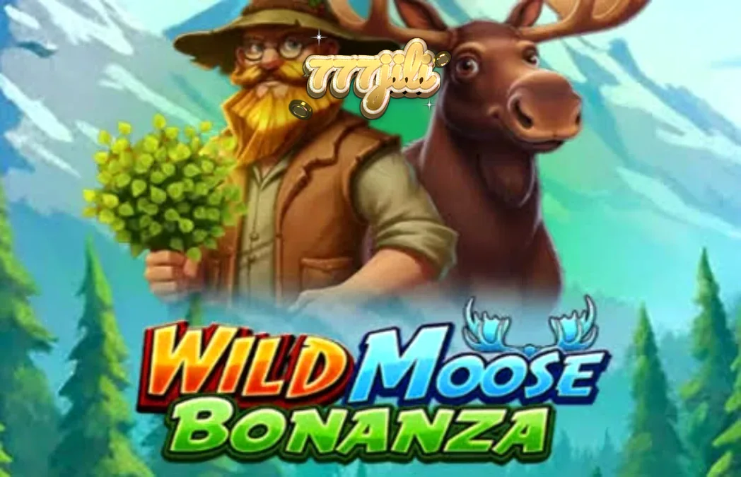 Tampilan visual slot Wild Moose Bonanza dengan latar belakang hutan dan simbol moose.